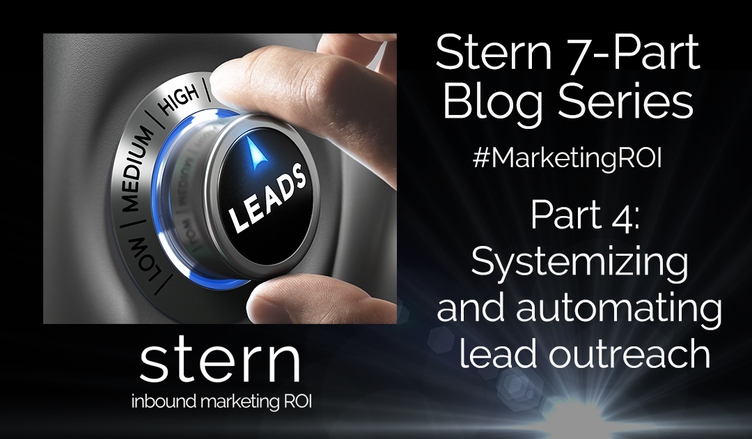 Systemizing and Automating Lead Outreach #MarketingROI Part 4